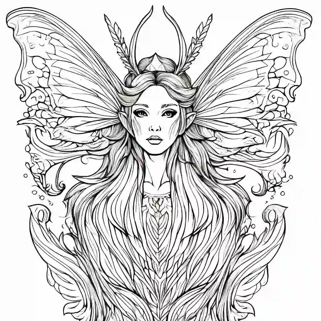 Animal Fairy coloring pages
